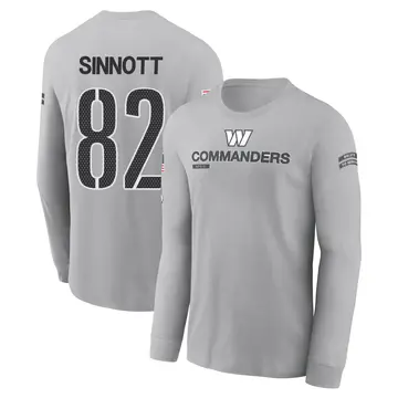 Men's Ben Sinnott Washington Commanders Gray 2024 Salute to Service Long Sleeve T-Shirt