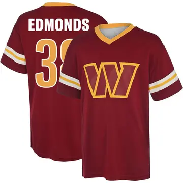 Men's Chase Edmonds Washington Commanders Red Name & Number Game Day V-Neck T-Shirt