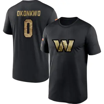 Men's Chig Okonkwo Washington Commanders Black 2020 Salute To Service Performance T-Shirt