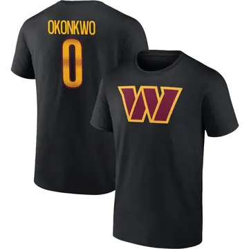 Men's Chig Okonkwo Washington Commanders Black Name & Number T-Shirt