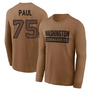 Men's Chris Paul Washington Commanders Brown 2023 Salute To Service Long Sleeve T-Shirt