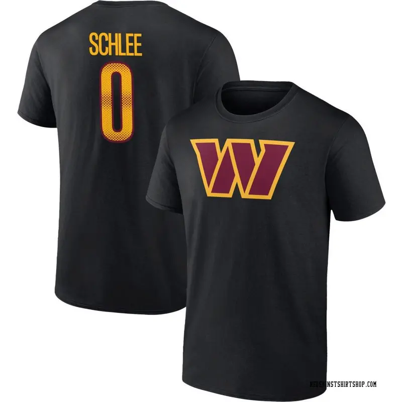 Men's Collin Schlee Washington Commanders Black Name & Number T-Shirt