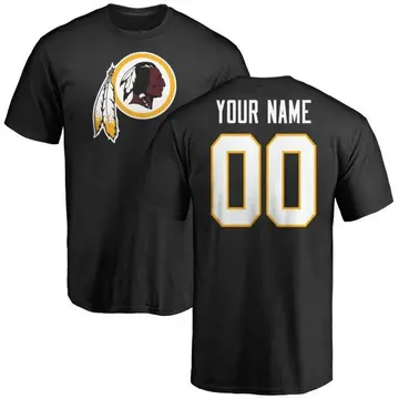 Men's Custom Washington Commanders Custom Name & Number Logo T-Shirt - Black