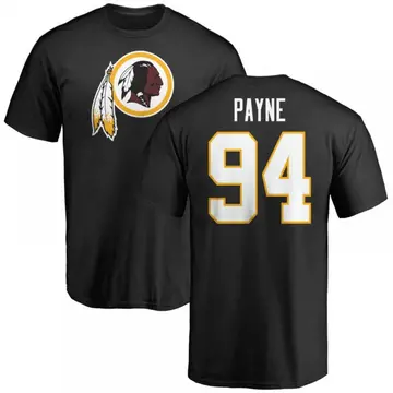 Men's Daron Payne Washington Commanders Name & Number Logo T-Shirt - Black
