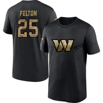 Men's Demetric Felton Washington Commanders Black 2020 Salute To Service Performance T-Shirt