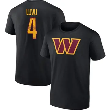 Men's Frankie Luvu Washington Commanders Black Name & Number T-Shirt
