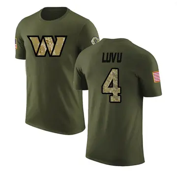 Men's Frankie Luvu Washington Commanders Olive Salute to Service Legend T-Shirt