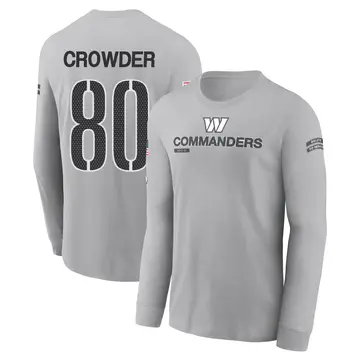 Men's Jamison Crowder Washington Commanders Gray 2024 Salute to Service Long Sleeve T-Shirt