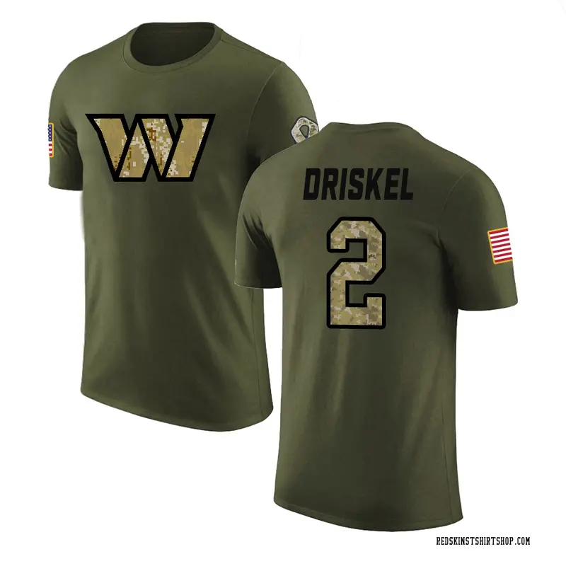 Men's Jeff Driskel Washington Commanders Olive Salute to Service Legend T-Shirt