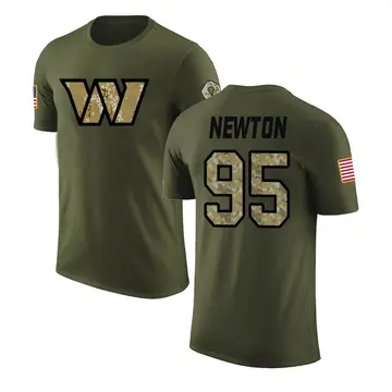 Men's Jer'Zhan Newton Washington Commanders Olive Salute to Service Legend T-Shirt