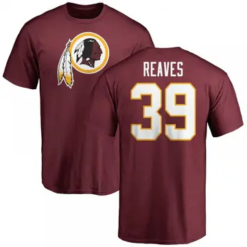Men's Jeremy Reaves Washington Commanders Name & Number Logo T-Shirt - Maroon