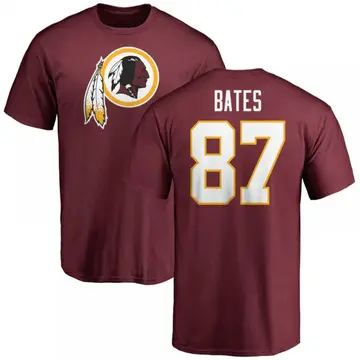 Men's John Bates Washington Commanders Name & Number Logo T-Shirt - Maroon