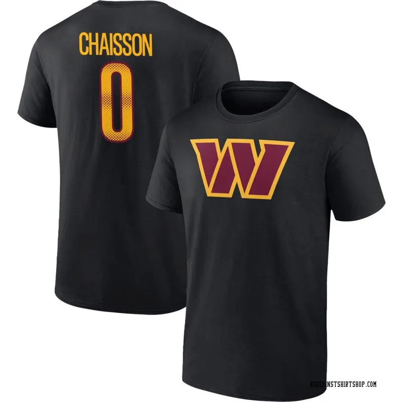 Men's K'Lavon Chaisson Washington Commanders Black Name & Number T-Shirt