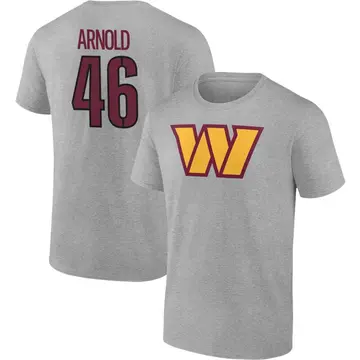 Men's Kam Arnold Washington Commanders Gray Name & Number T-Shirt