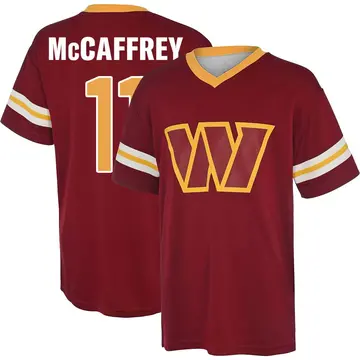 Men's Luke McCaffrey Washington Commanders Red Name & Number Game Day V-Neck T-Shirt