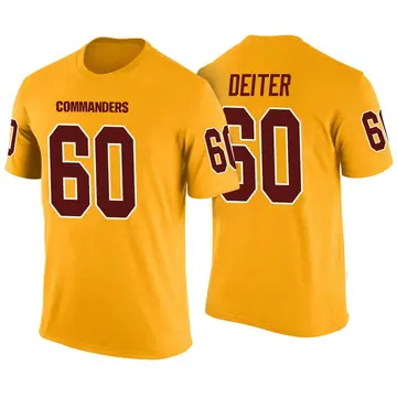 Men's Michael Deiter Washington Commanders Yellow Color Rush Legend T-Shirt