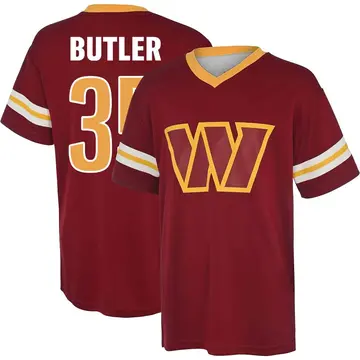 Men's Percy Butler Washington Commanders Red Name & Number Game Day V-Neck T-Shirt