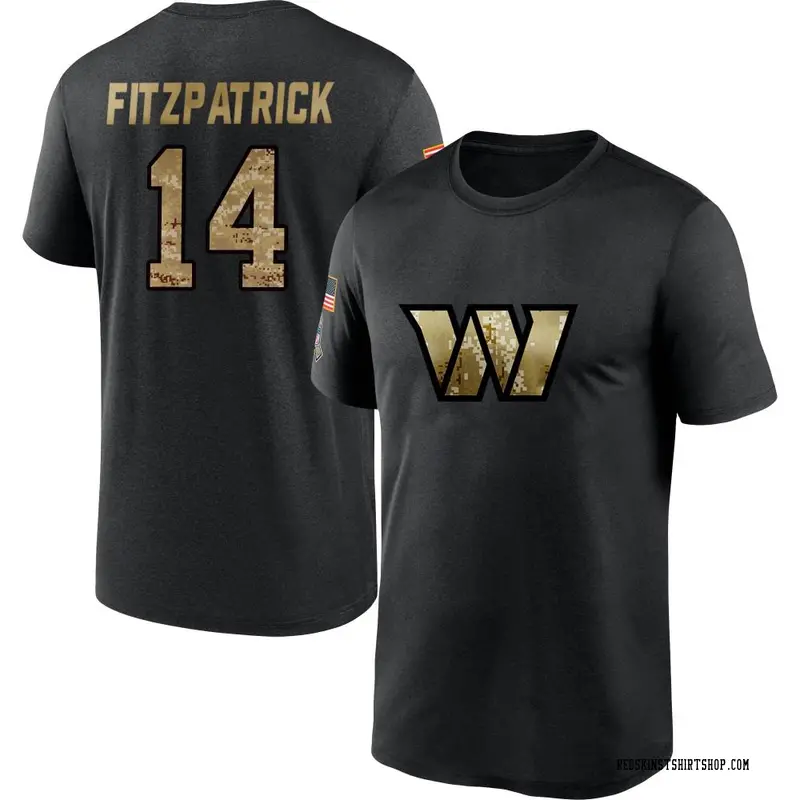 Men's Ryan Fitzpatrick Washington Commanders Black 2020 Salute To Service Performance T-Shirt