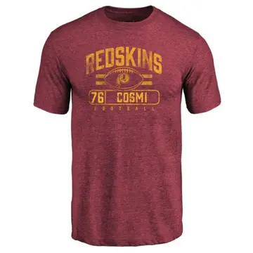 Men's Sam Cosmi Washington Commanders Flanker Tri-Blend T-Shirt - Burgundy