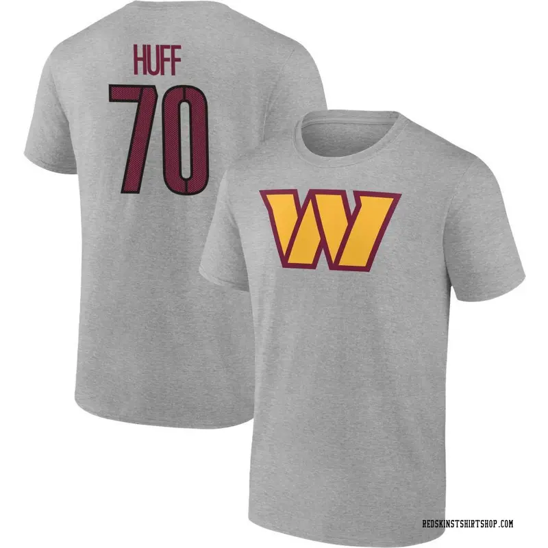 Men's Sam Huff Washington Commanders Gray Name & Number T-Shirt