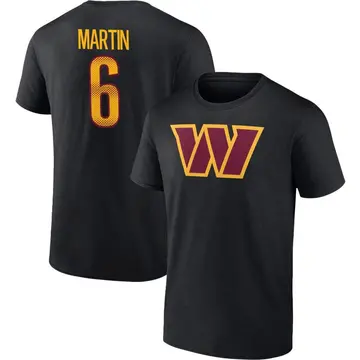 Men's Tay Martin Washington Commanders Black Name & Number T-Shirt