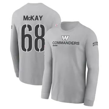 Men's Timothy McKay Washington Commanders Gray 2024 Salute to Service Long Sleeve T-Shirt