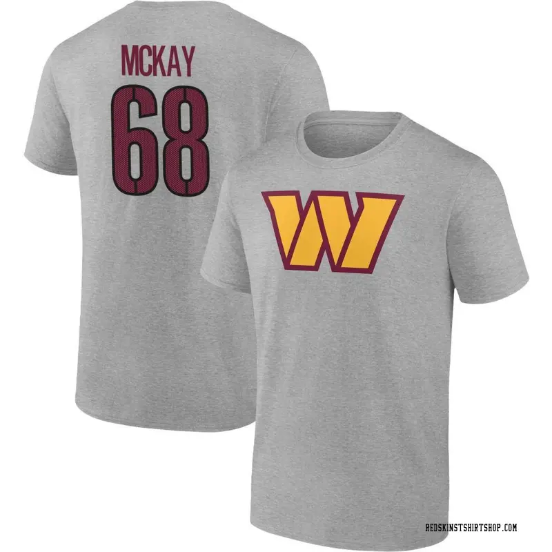 Men's Timothy McKay Washington Commanders Gray Name & Number T-Shirt