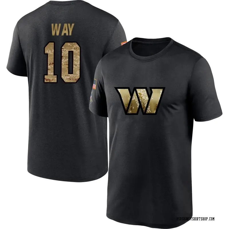 Men's Tress Way Washington Commanders Black 2020 Salute To Service Performance T-Shirt