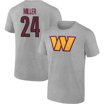 Men's Von Miller Washington Commanders Gray Name & Number T-Shirt