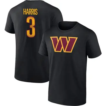 Men's Will Harris Washington Commanders Black Name & Number T-Shirt