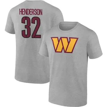 Men's Xavier Henderson Washington Commanders Gray Name & Number T-Shirt