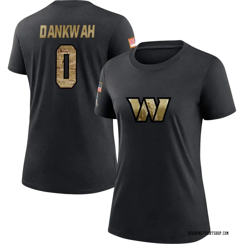 Women's Anim Dankwah Washington Commanders Black 2020 Salute To Service Performance T-Shirt
