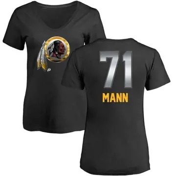 Women's Charles Mann Washington Commanders Midnight Mascot T-Shirt - Black