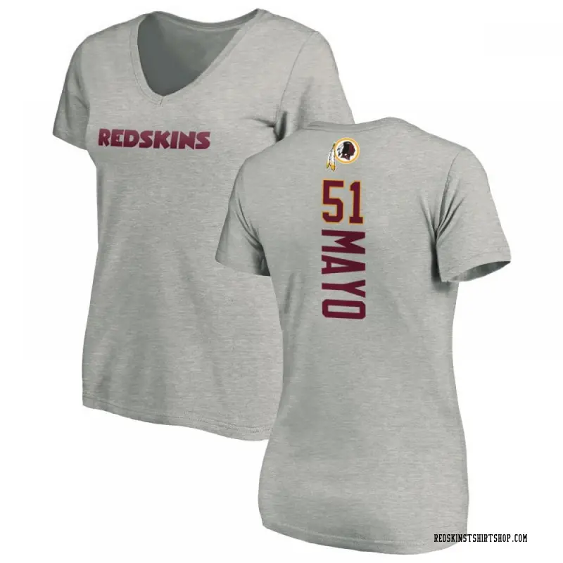 Women's David Mayo Washington Commanders Backer V-Neck T-Shirt - Ash