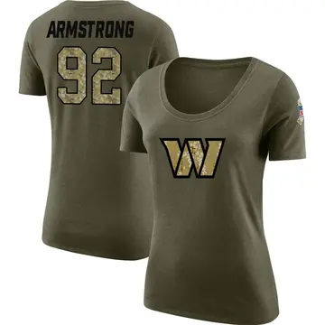 Women's Dorance Armstrong Washington Commanders Salute to Service Olive Legend Scoop Neck T-Shirt