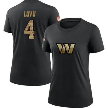 Women's Frankie Luvu Washington Commanders Black 2020 Salute To Service Performance T-Shirt