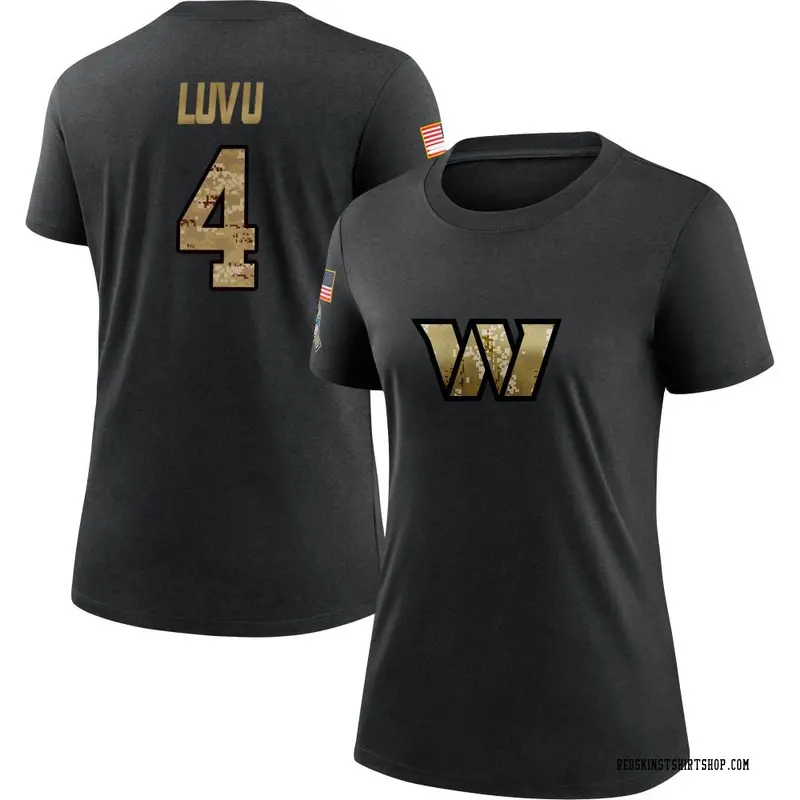 Women's Frankie Luvu Washington Commanders Black 2020 Salute To Service Performance T-Shirt