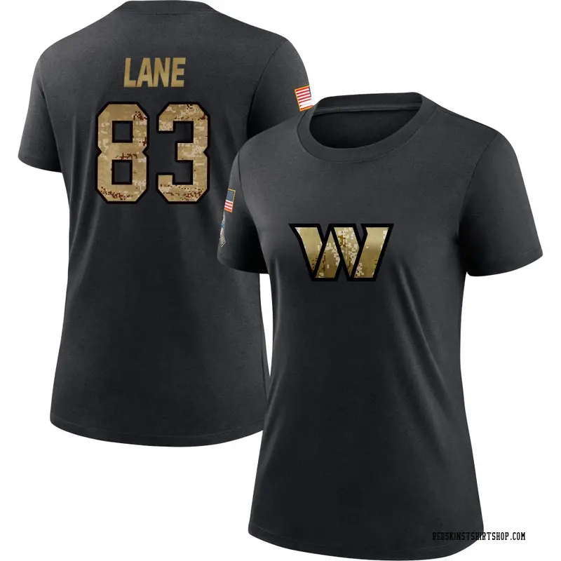 Women's Jaylin Lane Washington Commanders Black 2020 Salute To Service Performance T-Shirt