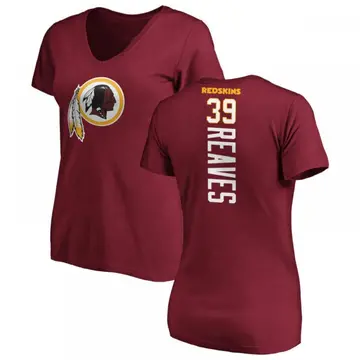 Women's Jeremy Reaves Washington Commanders Backer Slim Fit T-Shirt - Maroon