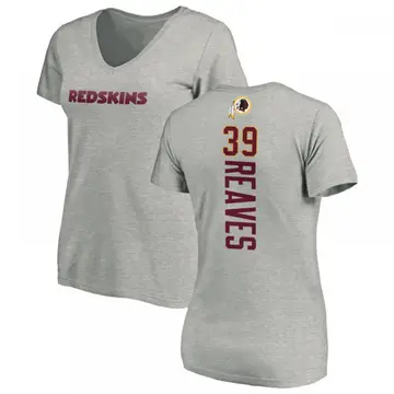 Women's Jeremy Reaves Washington Commanders Backer V-Neck T-Shirt - Ash
