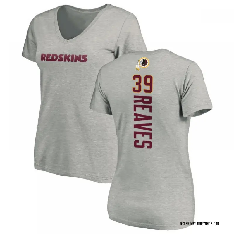 Women's Jeremy Reaves Washington Commanders Backer V-Neck T-Shirt - Ash