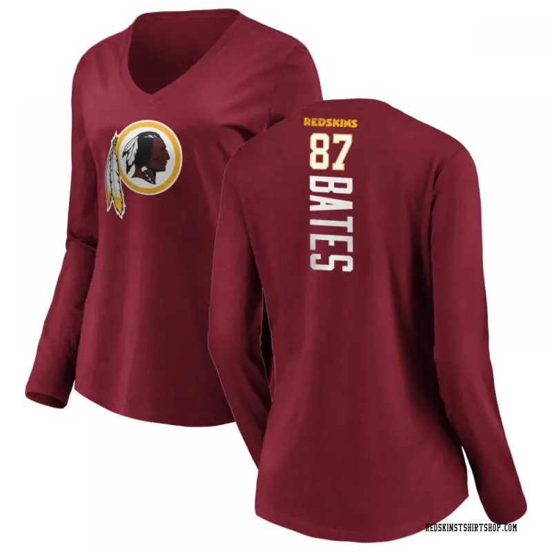 Women's John Bates Washington Commanders Backer Slim Fit Long Sleeve T-Shirt - Maroon