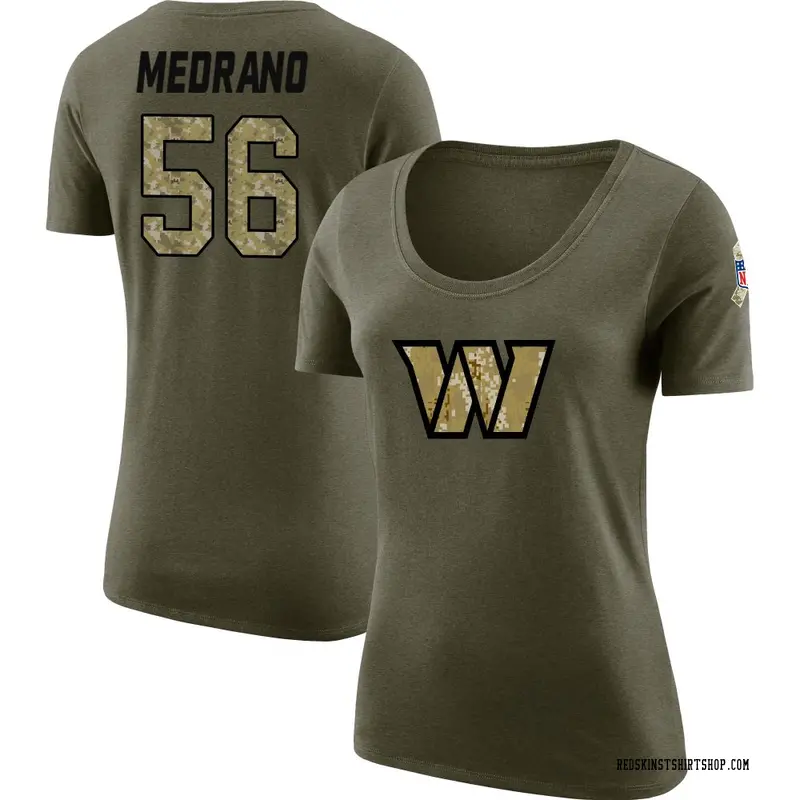 Women's Kain Medrano Washington Commanders Salute to Service Olive Legend Scoop Neck T-Shirt