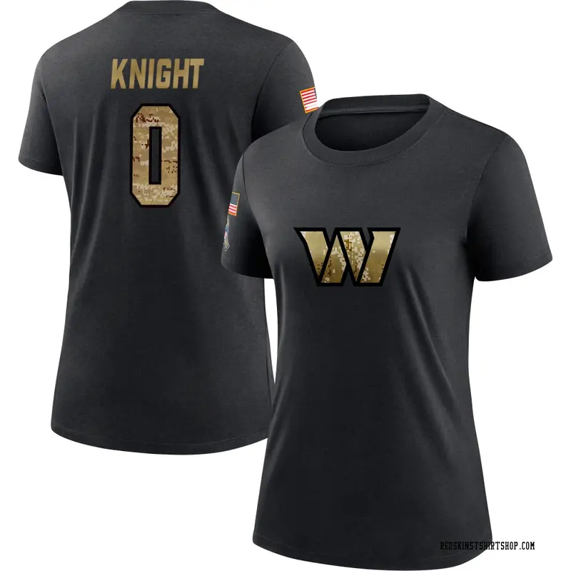 Women's Qwuantrezz Knight Washington Commanders Black 2020 Salute To Service Performance T-Shirt