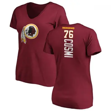 Women's Sam Cosmi Washington Commanders Backer Slim Fit T-Shirt - Maroon