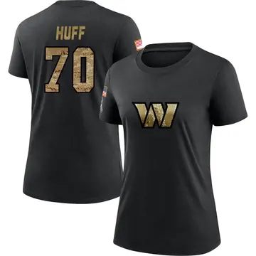 Women's Sam Huff Washington Commanders Black 2020 Salute To Service Performance T-Shirt