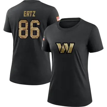 Women's Zach Ertz Washington Commanders Black 2020 Salute To Service Performance T-Shirt