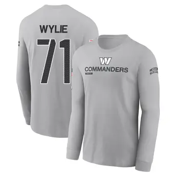 Youth Andrew Wylie Washington Commanders Gray 2024 Salute to Service Long Sleeve T-Shirt
