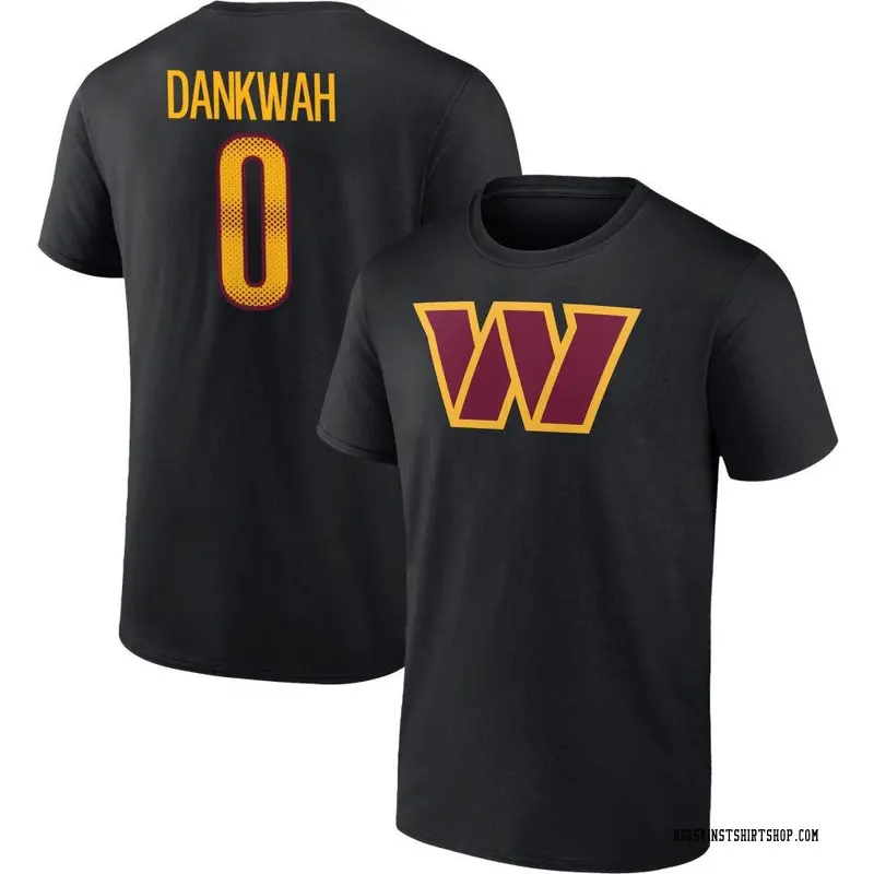 Youth Anim Dankwah Washington Commanders Black Name & Number T-Shirt