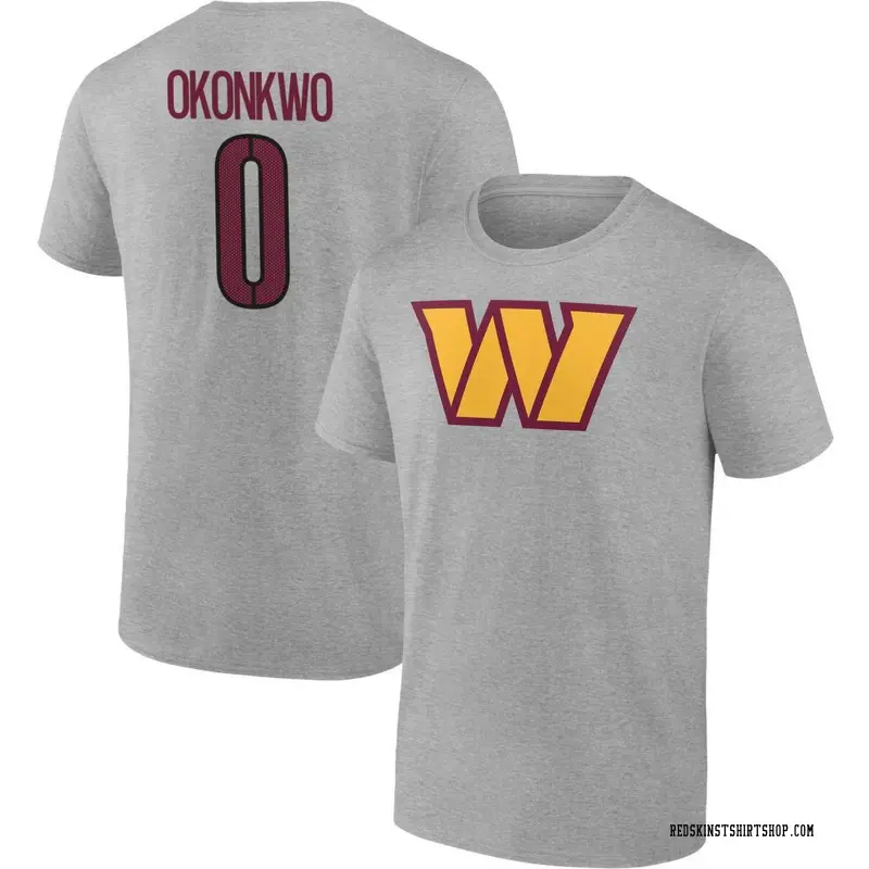 Youth Chig Okonkwo Washington Commanders Gray Name & Number T-Shirt